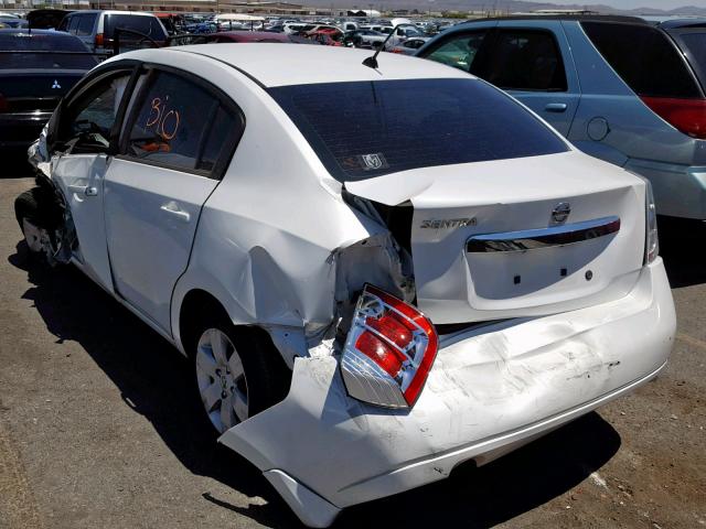 3N1AB6AP2AL633930 - 2010 NISSAN SENTRA 2.0 WHITE photo 3