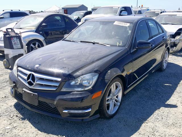 WDDGF4HB6CR200851 - 2012 MERCEDES-BENZ C 250 BLACK photo 2