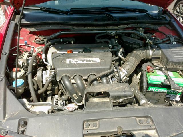 1HGCS12828A008754 - 2008 HONDA ACCORD EXL RED photo 7