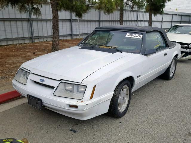 1FABP27M3GF221002 - 1986 FORD MUSTANG LX WHITE photo 2