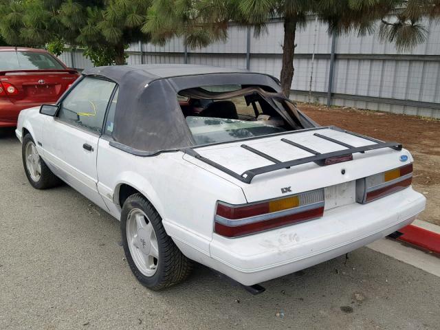 1FABP27M3GF221002 - 1986 FORD MUSTANG LX WHITE photo 3