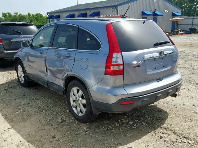 JHLRE38708C026560 - 2008 HONDA CR-V EXL BLUE photo 3