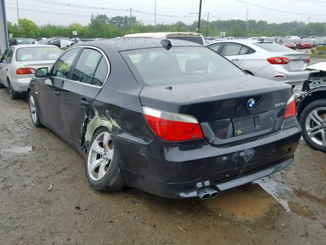 WBANA53565B860811 - 2005 BMW 525 I BLACK photo 3