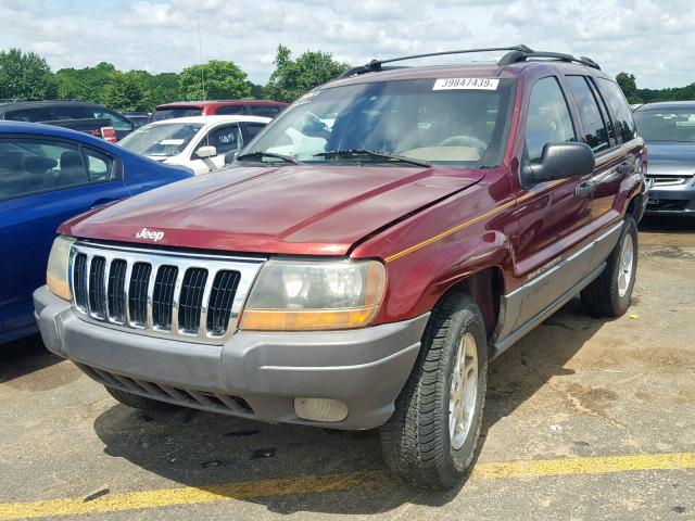 1J4GX48S61C646452 - 2001 JEEP GRAND CHER MAROON photo 2