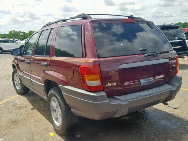 1J4GX48S61C646452 - 2001 JEEP GRAND CHER MAROON photo 3