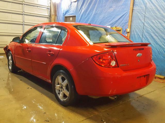 1G1AL55F077333623 - 2007 CHEVROLET COBALT LT RED photo 3