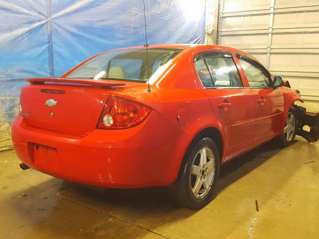 1G1AL55F077333623 - 2007 CHEVROLET COBALT LT RED photo 4