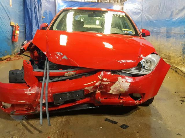 1G1AL55F077333623 - 2007 CHEVROLET COBALT LT RED photo 9