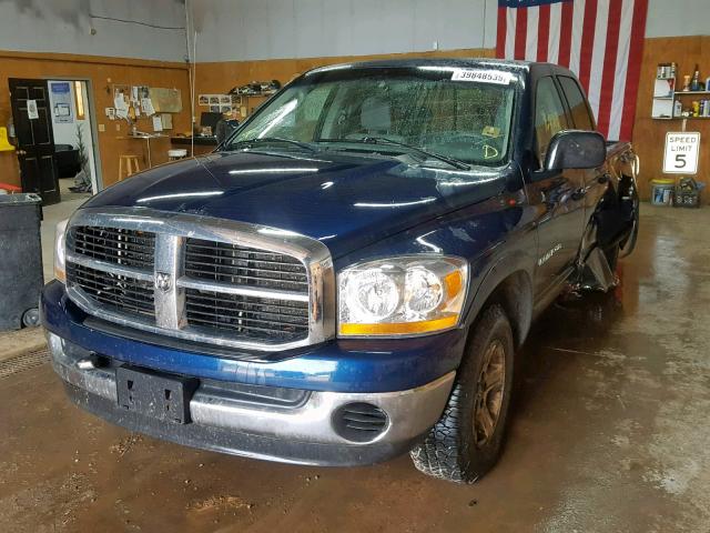 1D7HU18206S585409 - 2006 DODGE RAM 1500 S BLUE photo 2