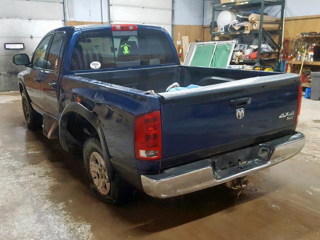 1D7HU18206S585409 - 2006 DODGE RAM 1500 S BLUE photo 3