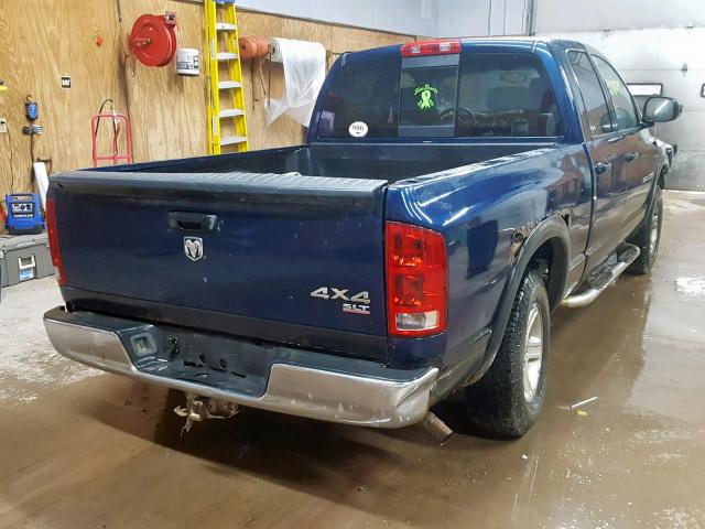 1D7HU18206S585409 - 2006 DODGE RAM 1500 S BLUE photo 4