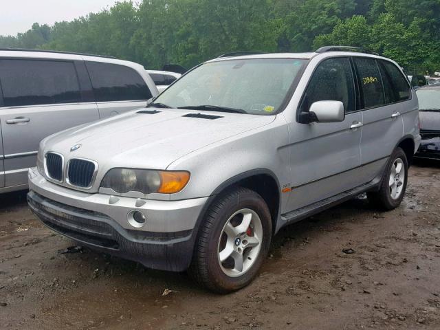 5UXFA53543LV99031 - 2003 BMW X5 3.0I SILVER photo 2