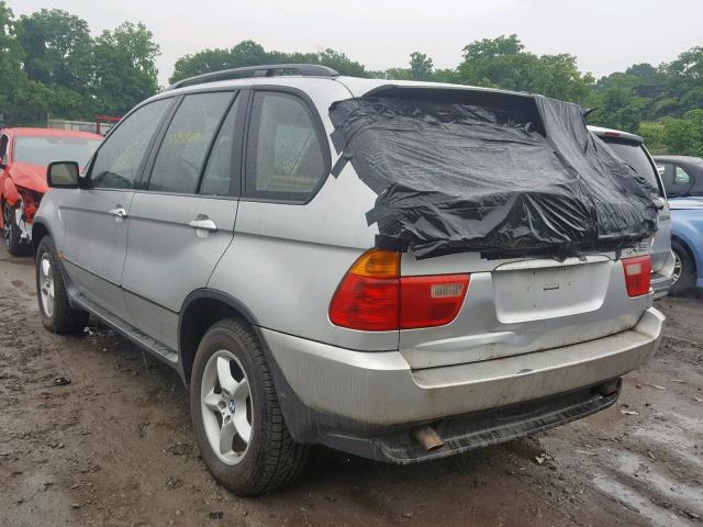 5UXFA53543LV99031 - 2003 BMW X5 3.0I SILVER photo 3