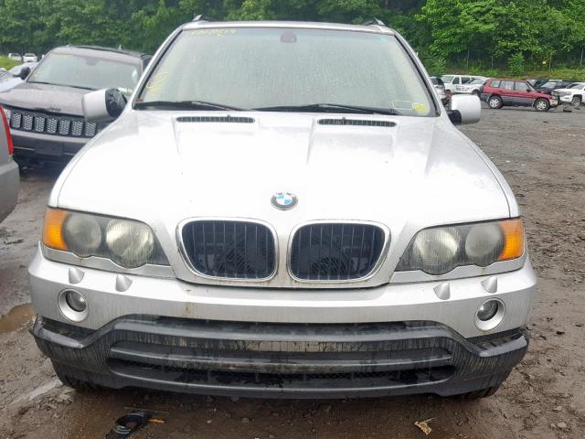 5UXFA53543LV99031 - 2003 BMW X5 3.0I SILVER photo 9