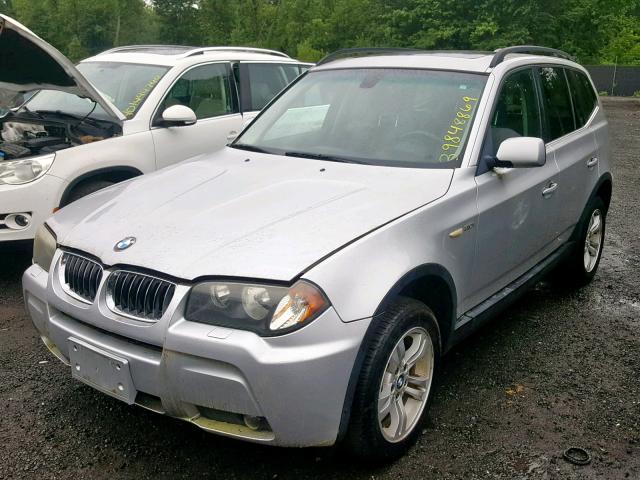 WBXPA93406WD31977 - 2006 BMW X3 3.0I SILVER photo 2