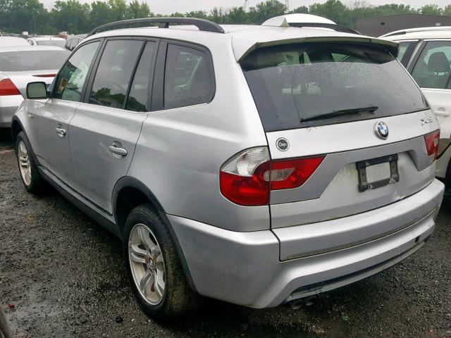 WBXPA93406WD31977 - 2006 BMW X3 3.0I SILVER photo 3