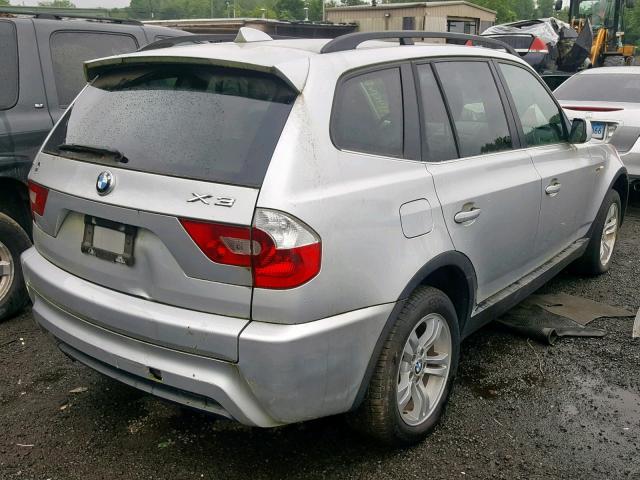 WBXPA93406WD31977 - 2006 BMW X3 3.0I SILVER photo 4