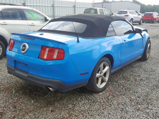 1ZVBP8FH1A5120634 - 2010 FORD MUSTANG GT BLUE photo 4