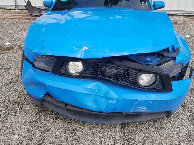 1ZVBP8FH1A5120634 - 2010 FORD MUSTANG GT BLUE photo 9