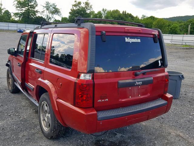 1J8HG48K26C207260 - 2006 JEEP COMMANDER MAROON photo 3