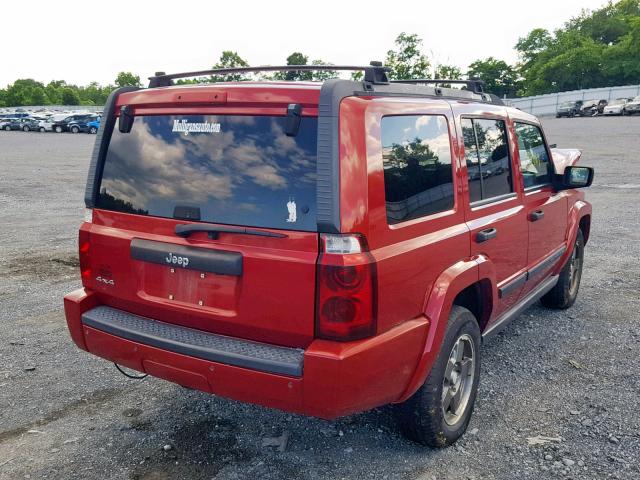 1J8HG48K26C207260 - 2006 JEEP COMMANDER MAROON photo 4