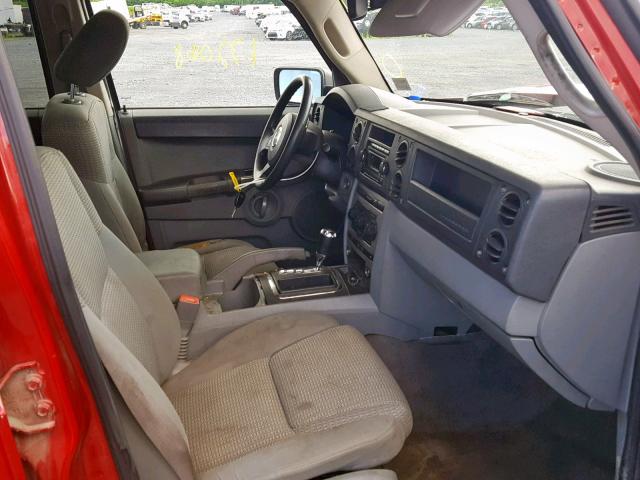 1J8HG48K26C207260 - 2006 JEEP COMMANDER MAROON photo 5