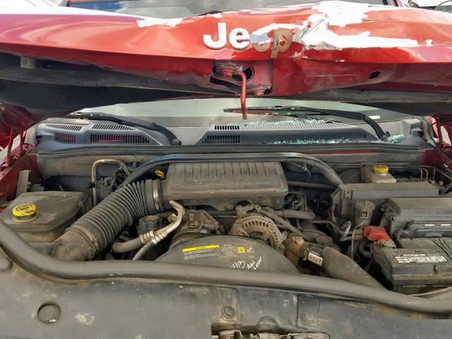 1J8HG48K26C207260 - 2006 JEEP COMMANDER MAROON photo 7