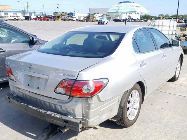 JTHBF30G130123251 - 2003 LEXUS ES 300 SILVER photo 4