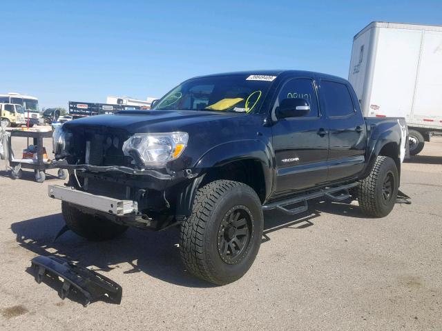 3TMJU4GN9EM170752 - 2014 TOYOTA TACOMA DOU BLACK photo 2