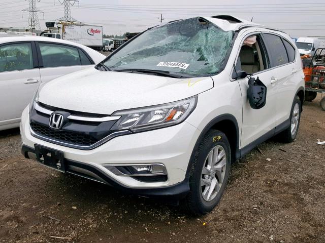 5J6RM4H7XGL033384 - 2016 HONDA CR-V EXL WHITE photo 2