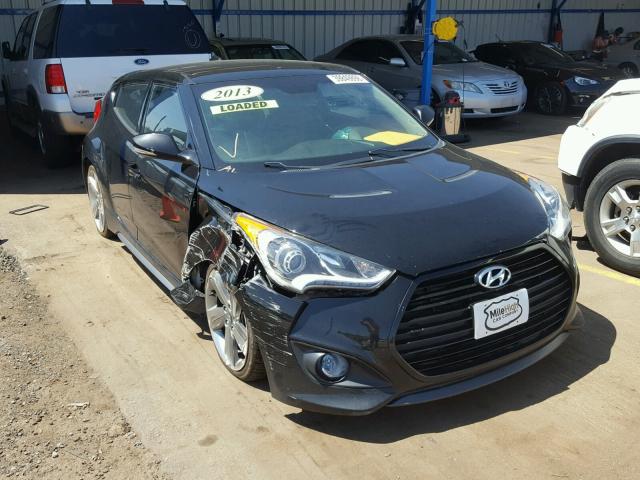 KMHTC6AE8DU129017 - 2013 HYUNDAI VELOSTER T BLACK photo 1