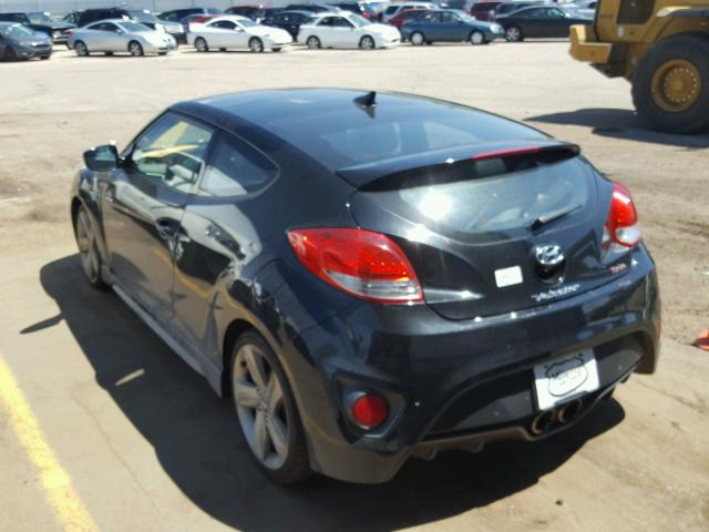 KMHTC6AE8DU129017 - 2013 HYUNDAI VELOSTER T BLACK photo 3