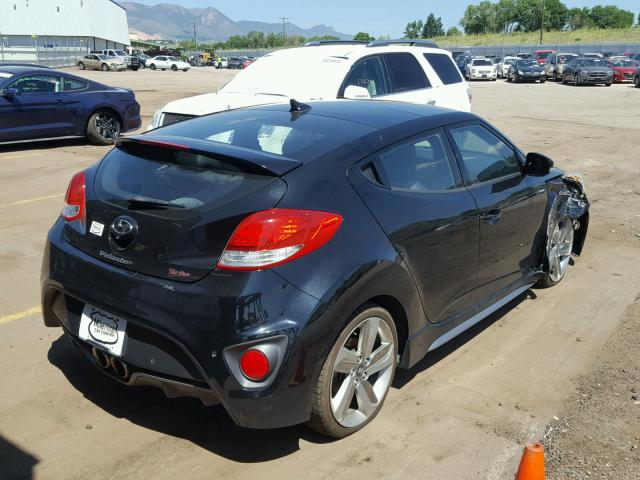 KMHTC6AE8DU129017 - 2013 HYUNDAI VELOSTER T BLACK photo 4