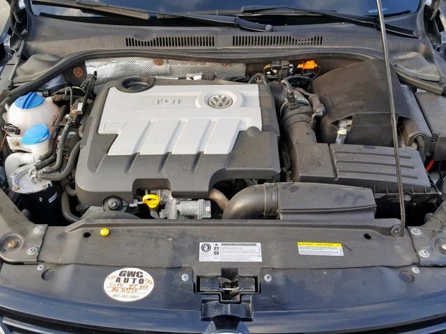 3VW3L7AJ2EM442557 - 2014 VOLKSWAGEN JETTA TDI GRAY photo 7