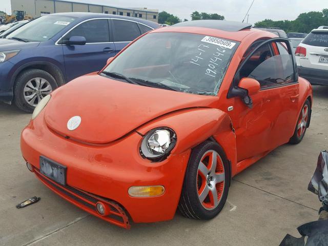 3VWCD21C52M448396 - 2002 VOLKSWAGEN NEW BEETLE ORANGE photo 2