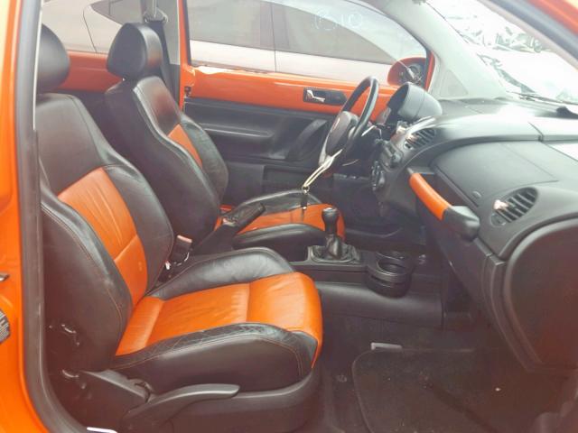 3VWCD21C52M448396 - 2002 VOLKSWAGEN NEW BEETLE ORANGE photo 5