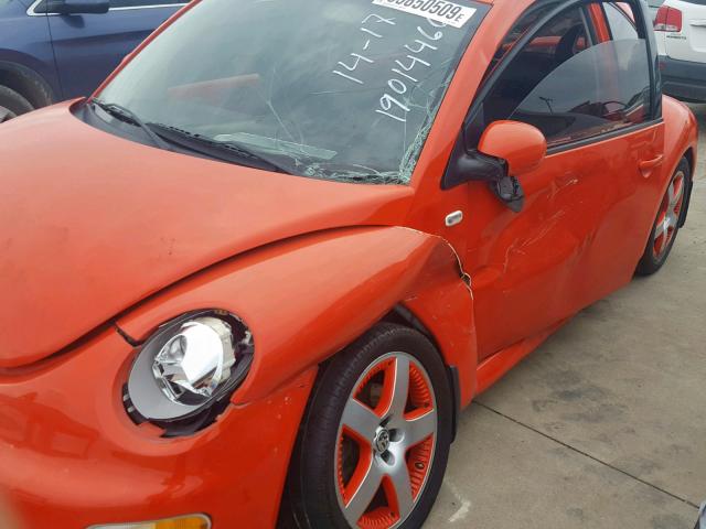 3VWCD21C52M448396 - 2002 VOLKSWAGEN NEW BEETLE ORANGE photo 9