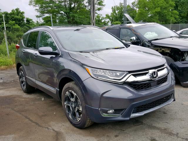 7FARW2H9XJE033468 - 2018 HONDA CR-V TOURI GRAY photo 1