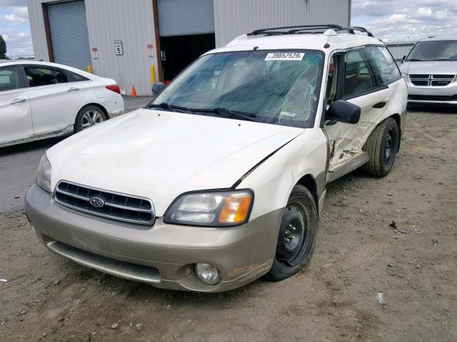 4S3BH665717617119 - 2001 SUBARU LEGACY OUT WHITE photo 2