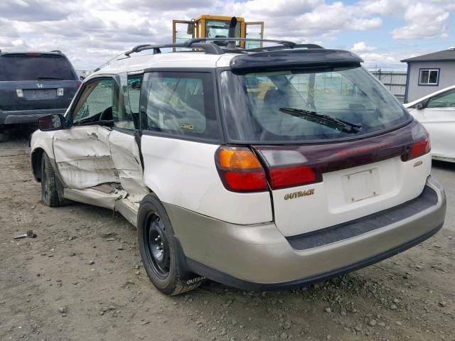 4S3BH665717617119 - 2001 SUBARU LEGACY OUT WHITE photo 3