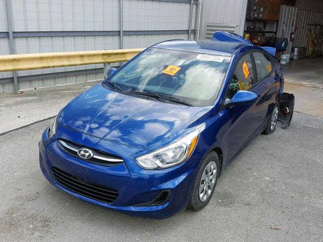 KMHCT4AE2HU186565 - 2017 HYUNDAI ACCENT SE BLUE photo 2