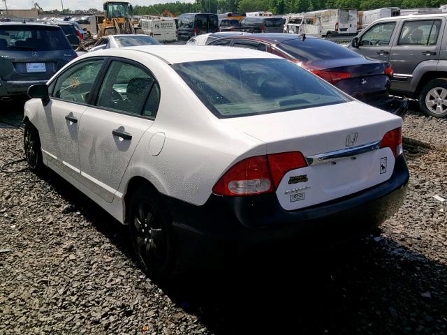 2HGFA163X9H337932 - 2009 HONDA CIVIC VP WHITE photo 3