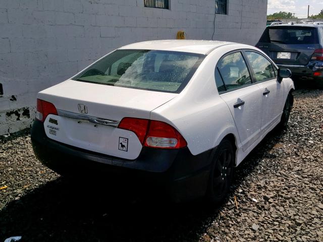 2HGFA163X9H337932 - 2009 HONDA CIVIC VP WHITE photo 4