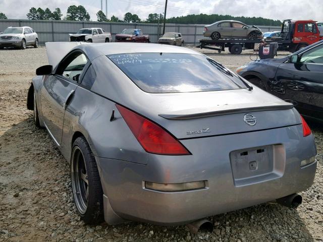 JN1AZ34D33T120129 - 2003 NISSAN 350Z COUPE GRAY photo 3