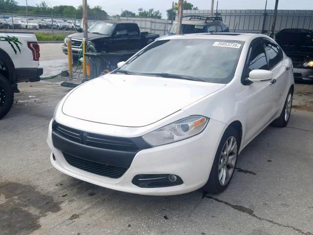 1C3CDFCA0DD105066 - 2013 DODGE DART LIMIT WHITE photo 2