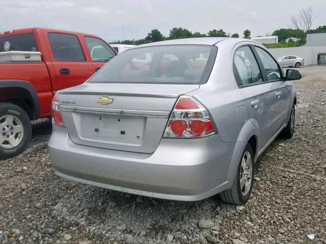 KL1TD5DE0BB127477 - 2011 CHEVROLET AVEO LS SILVER photo 4