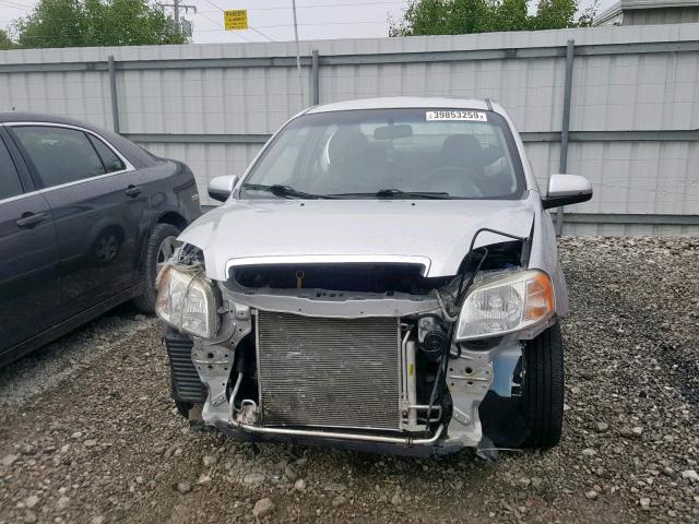 KL1TD5DE0BB127477 - 2011 CHEVROLET AVEO LS SILVER photo 9