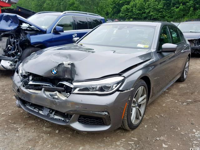 WBA7F2C51GG418789 - 2016 BMW 750 XI GRAY photo 2