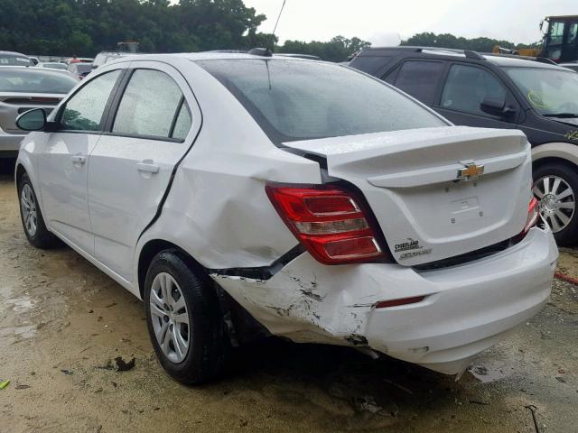 1G1JB5SH9H4125901 - 2017 CHEVROLET SONIC LS WHITE photo 3