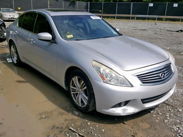 JN1CV6AR8AM254115 - 2010 INFINITI G37 SILVER photo 1